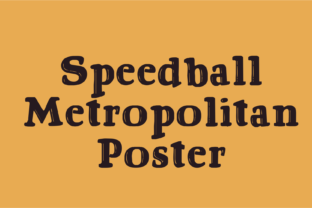 Speedball Metropolitan Poster: A Striking Art Deco Typeface